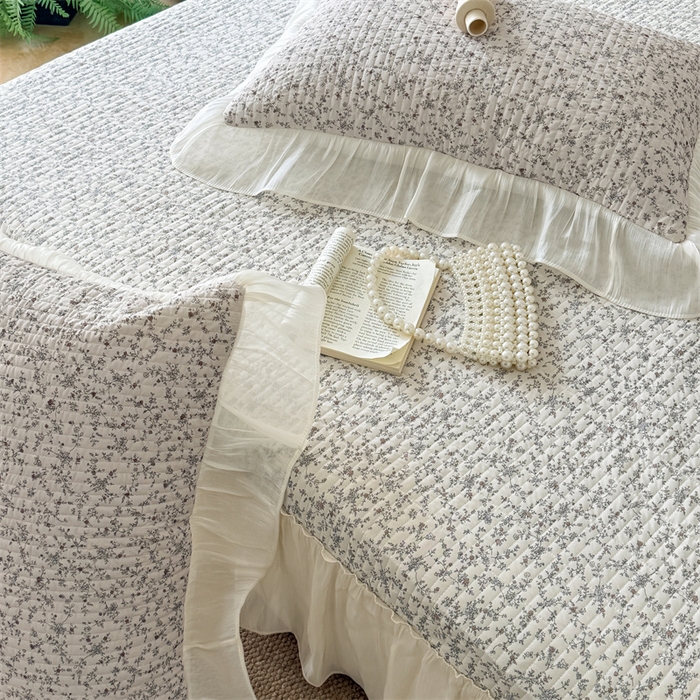 91家纺网 家纺一手货源 找家纺 吾欢心 2026新款仿锦安法式花边凉感丝床盖款夏凉被四件套软凉席三件套小冰皮空调被 轻奢漫朵