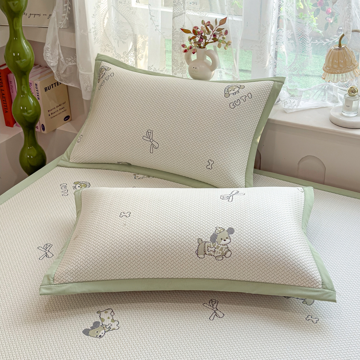 91家纺网 家纺一手货源 找家纺 典冠 2026新款PE凉感豆豆提花软席 班尼狗