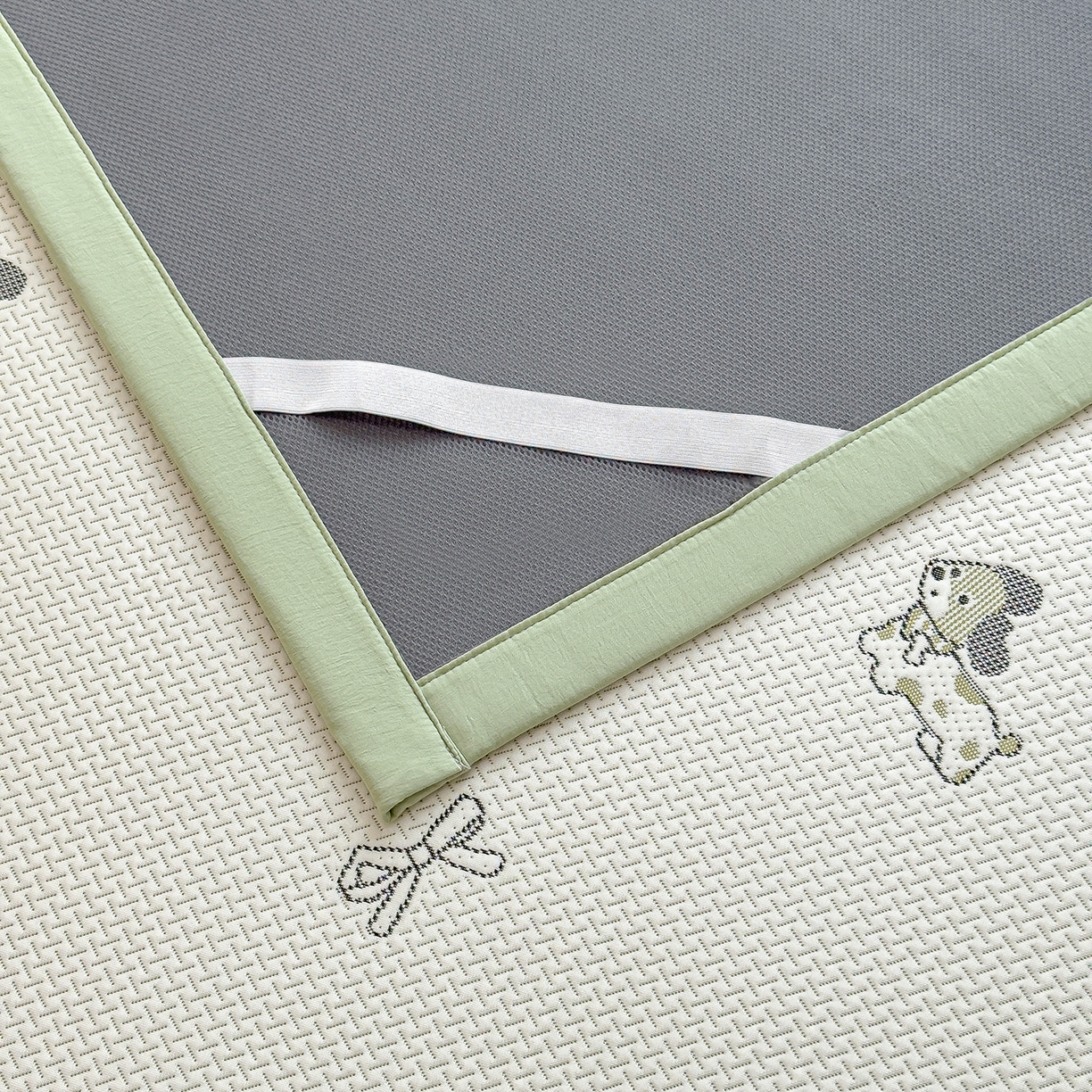 91家纺网 家纺一手货源 找家纺 典冠 2026新款PE凉感豆豆提花软席 班尼狗