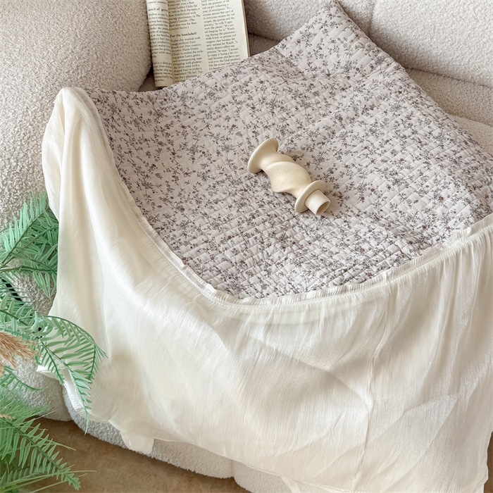 91家纺网 家纺一手货源 找家纺 吾欢心 2026新款仿锦安法式花边凉感丝床盖款夏凉被四件套软凉席三件套小冰皮空调被 组合图仅做展示不可下单