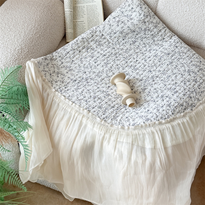 91家纺网 家纺一手货源 找家纺 吾欢心 2026新款仿锦安法式花边凉感丝床盖款夏凉被四件套软凉席三件套小冰皮空调被 组合图仅做展示不可下单