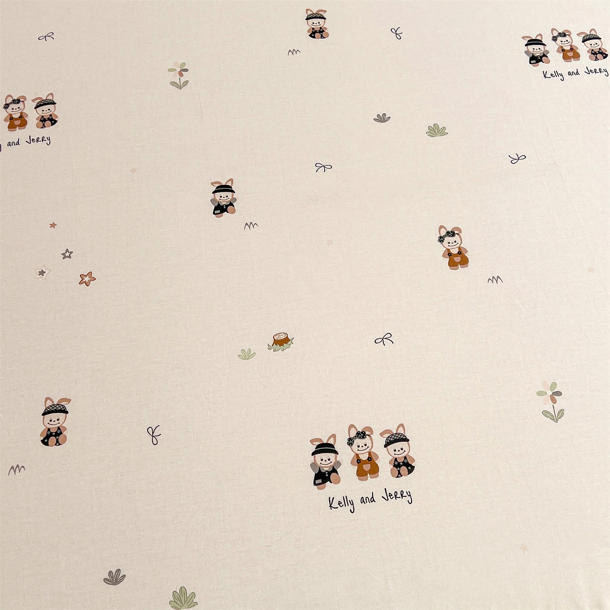 91家纺网 家纺一手货源 找家纺 宜凡家纺 2026新款全棉公主风单层床裙三件套② 森林动物派