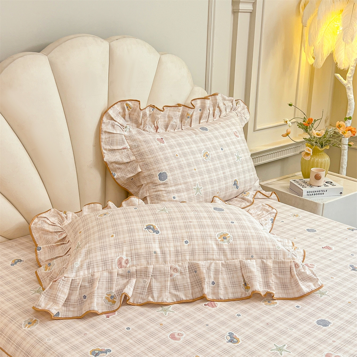 91家纺网 家纺一手货源 找家纺 宜凡家纺 2026新款全棉公主风单层床裙三件套② 海底世界