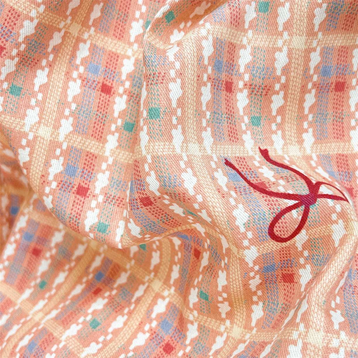 91家纺网 家纺一手货源 找家纺 宜凡家纺 2026新款全棉公主风单层床裙三件套② 樱桃蝴蝶结