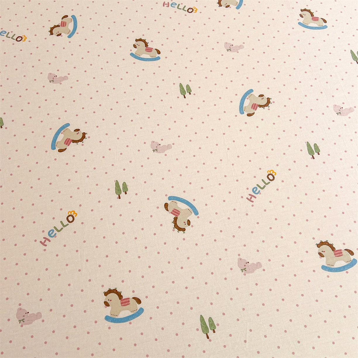 91家纺网 家纺一手货源 找家纺 宜凡家纺 2026新款全棉公主风单层床裙四件套② 摇摇木马