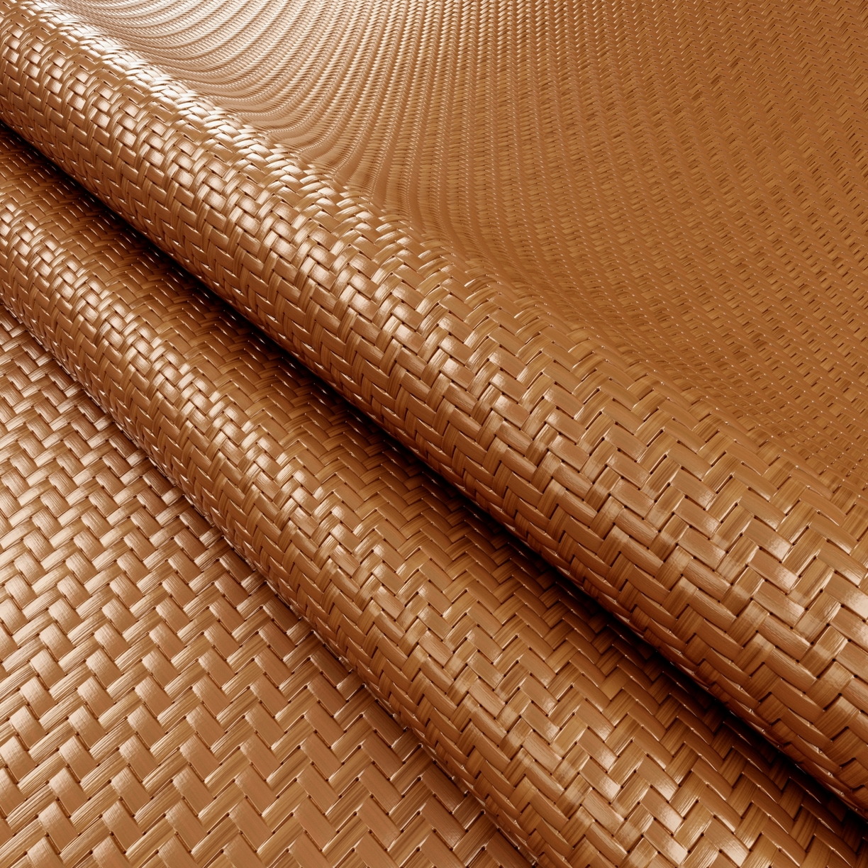 91家纺网 家纺一手货源 找家纺 梵克保罗 2026新款3D加厚复合PE聚乙烯雪藤席-琉璃山河 琉璃山河-浅咖