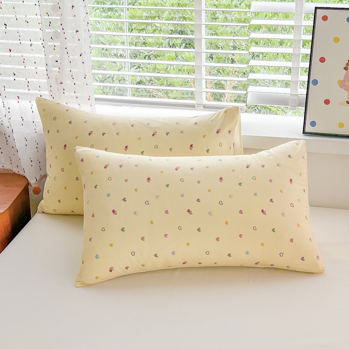 91家纺网 家纺一手货源 找家纺 简冠家纺 2026新款仿棉水洗棉四件套 五彩甜心