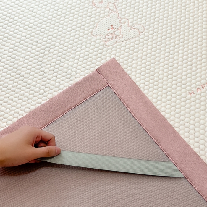 91家纺网 家纺一手货源 找家纺 （总）倾慕家纺 2026新款PE时尚风豆豆凉席卡通系列--床席款