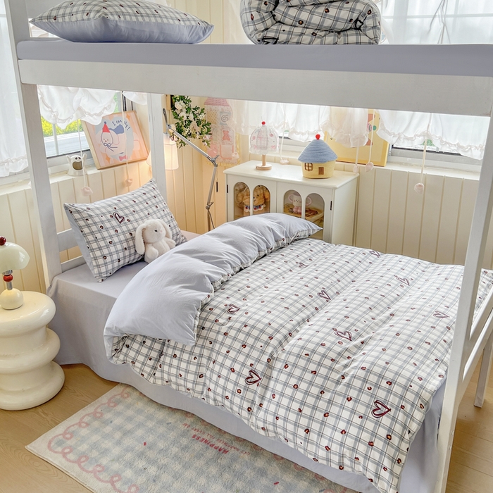 91家纺网 家纺一手货源 找家纺 （总）简冠家纺 2026新款仿棉水洗棉学生三件套宿舍三件套多件套大礼包