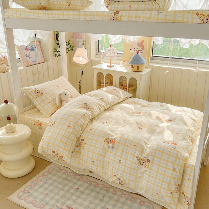 91家纺网 家纺一手货源 找家纺 （总）简冠家纺 2026新款仿棉水洗棉学生三件套宿舍三件套多件套大礼包