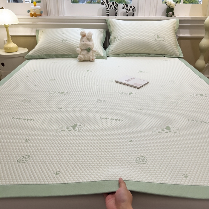 倾慕家纺 2026新款PE时尚风豆豆凉席卡通系列--床席款 斑点狗狗床席款