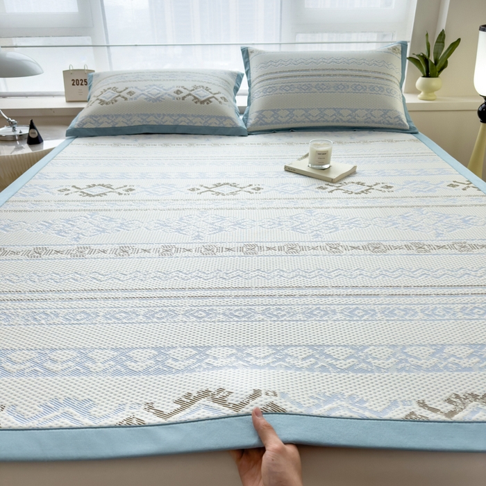 倾慕家纺 2026新款PE时尚风豆豆凉席花卉系列--床席款 布达春雨床席款