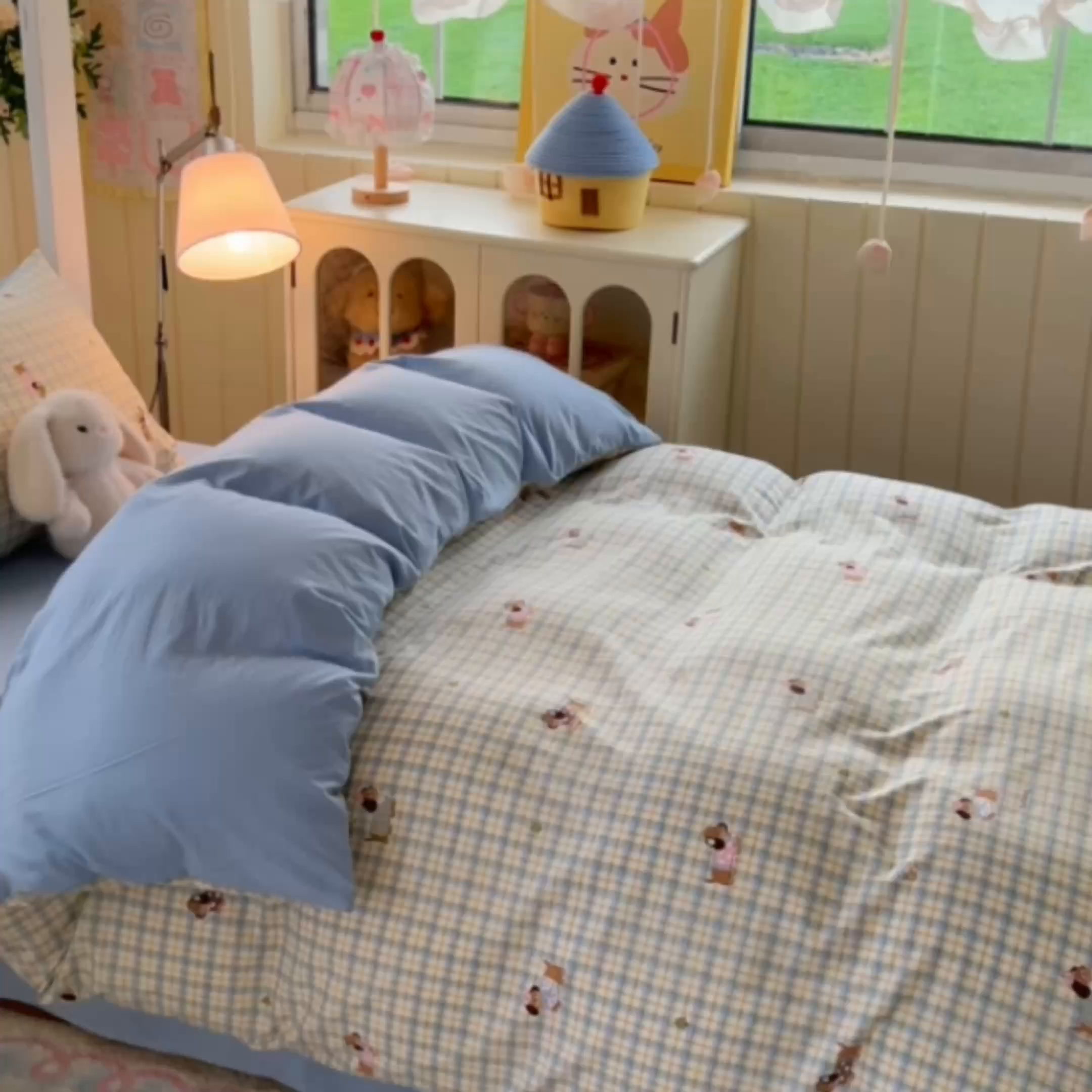 91家纺网 家纺一手货源 找家纺 （总）简冠家纺 2026新款仿棉水洗棉学生三件套宿舍三件套多件套大礼包