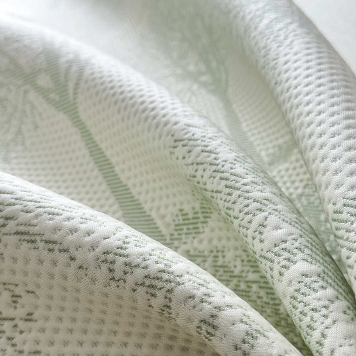 91家纺网 家纺一手货源 找家纺 倾慕家纺 2026新款PE时尚风豆豆凉席花卉系列--床席款 树树相邻床席款