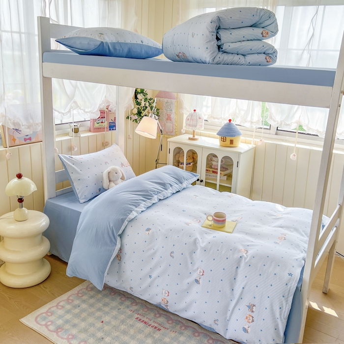 91家纺网 家纺一手货源 找家纺 简冠家纺 2026新款仿棉水洗棉学生三件套宿舍三件套多件套大礼包 宝贝乐园