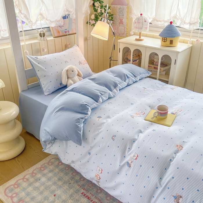 91家纺网 家纺一手货源 找家纺 简冠家纺 2026新款仿棉水洗棉学生三件套宿舍三件套多件套大礼包 宝贝乐园