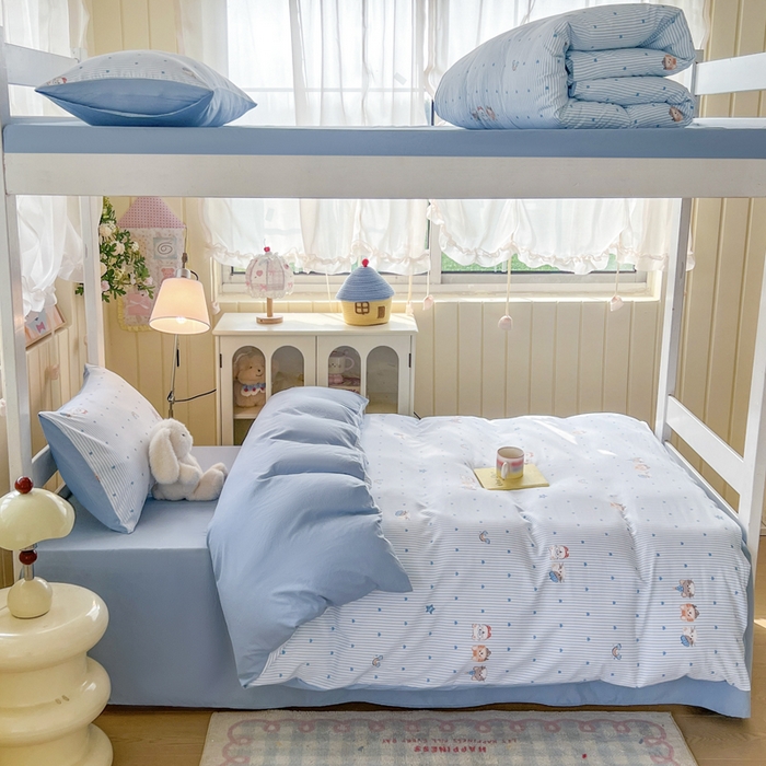 91家纺网 家纺一手货源 找家纺 简冠家纺 2026新款仿棉水洗棉学生三件套宿舍三件套多件套大礼包 宝贝乐园