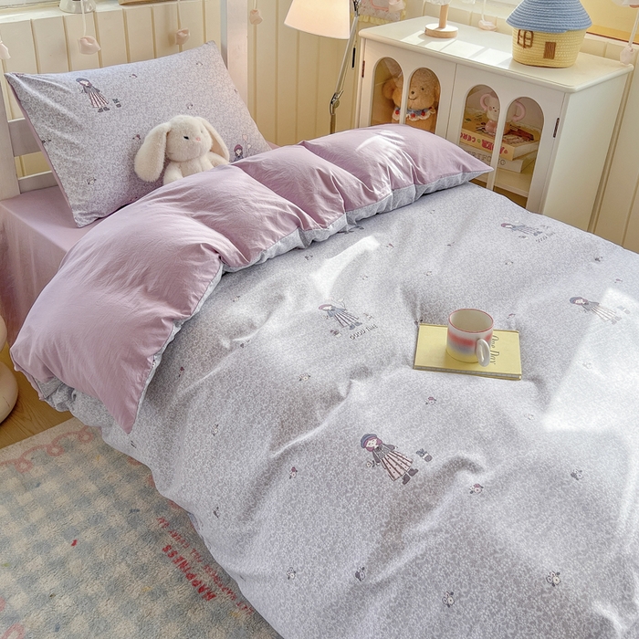 91家纺网 家纺一手货源 找家纺 简冠家纺 2026新款仿棉水洗棉学生三件套宿舍三件套多件套大礼包 公主小妹