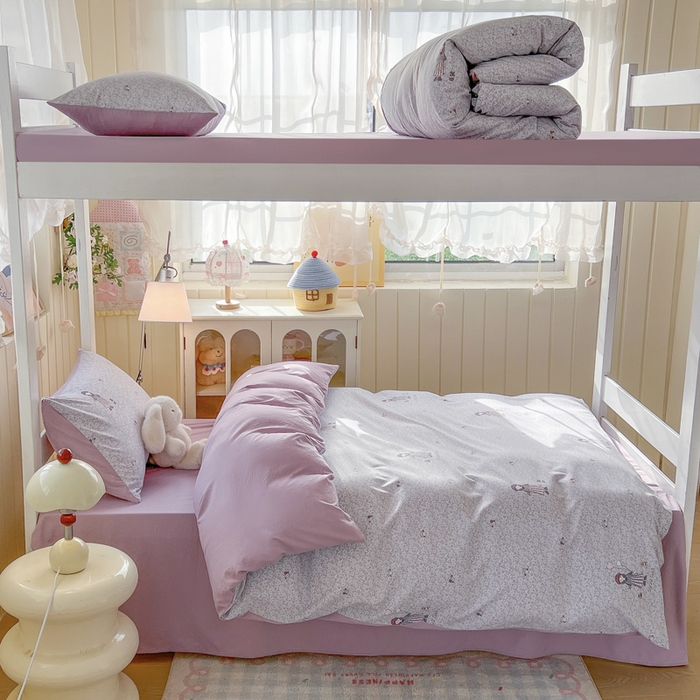 91家纺网 家纺一手货源 找家纺 简冠家纺 2026新款仿棉水洗棉学生三件套宿舍三件套多件套大礼包 公主小妹