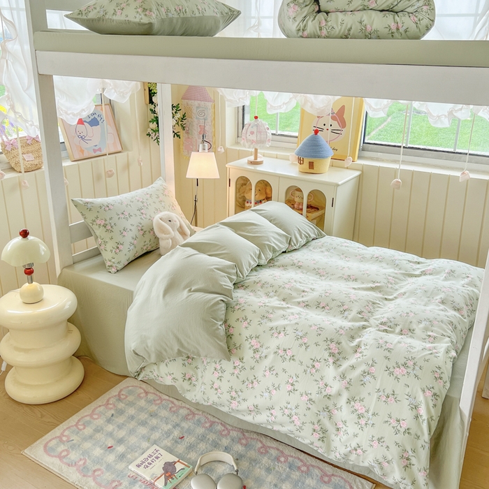 简冠家纺 2026新款仿棉水洗棉学生三件套宿舍三件套多件套大礼包 绿野仙踪