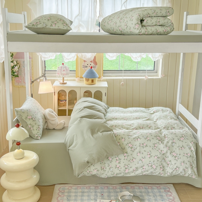 91家纺网 家纺一手货源 找家纺 简冠家纺 2026新款仿棉水洗棉学生三件套宿舍三件套多件套大礼包 绿野仙踪