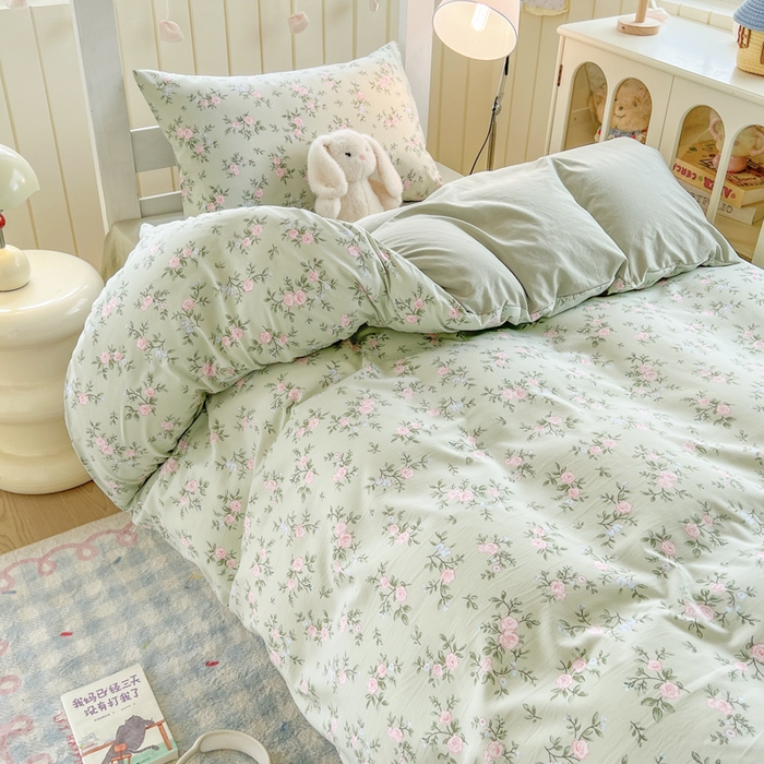 91家纺网 家纺一手货源 找家纺 简冠家纺 2026新款仿棉水洗棉学生三件套宿舍三件套多件套大礼包 绿野仙踪