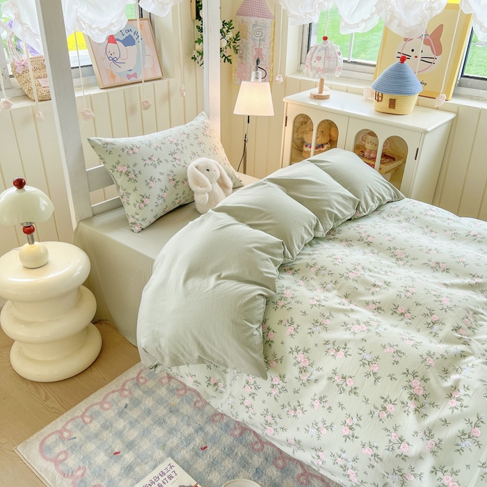 91家纺网 家纺一手货源 找家纺 简冠家纺 2026新款仿棉水洗棉学生三件套宿舍三件套多件套大礼包 绿野仙踪