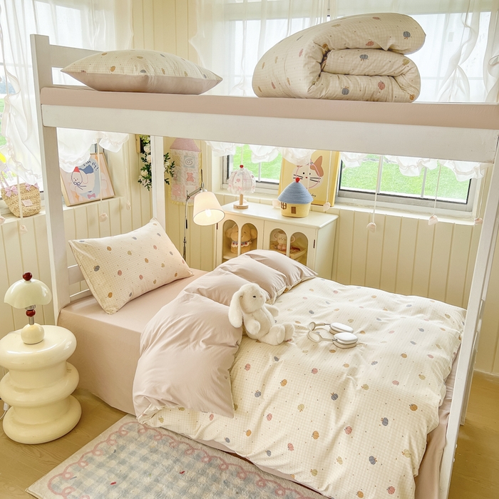 91家纺网 家纺一手货源 找家纺 简冠家纺 2026新款仿棉水洗棉学生三件套宿舍三件套多件套大礼包 迷彩南瓜