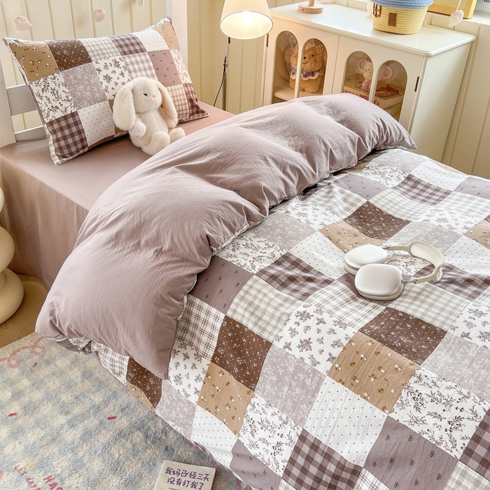 91家纺网 家纺一手货源 找家纺 简冠家纺 2026新款仿棉水洗棉学生三件套宿舍三件套多件套大礼包 墨语云间