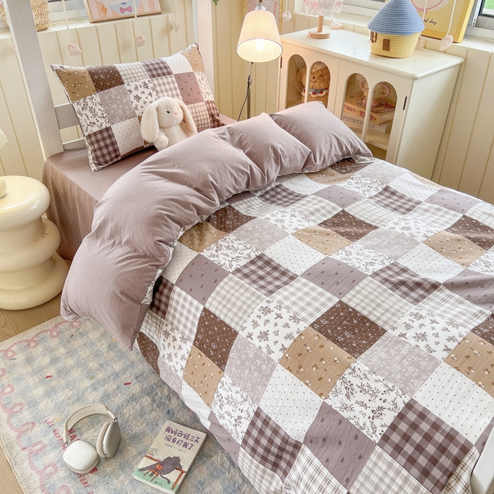 91家纺网 家纺一手货源 找家纺 简冠家纺 2026新款仿棉水洗棉学生三件套宿舍三件套多件套大礼包 墨语云间