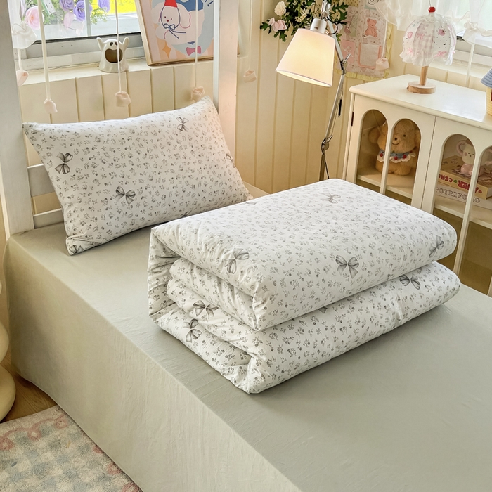 91家纺网 家纺一手货源 找家纺 简冠家纺 2026新款仿棉水洗棉学生三件套宿舍三件套多件套大礼包 山野绿