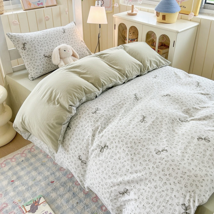 91家纺网 家纺一手货源 找家纺 简冠家纺 2026新款仿棉水洗棉学生三件套宿舍三件套多件套大礼包 山野绿