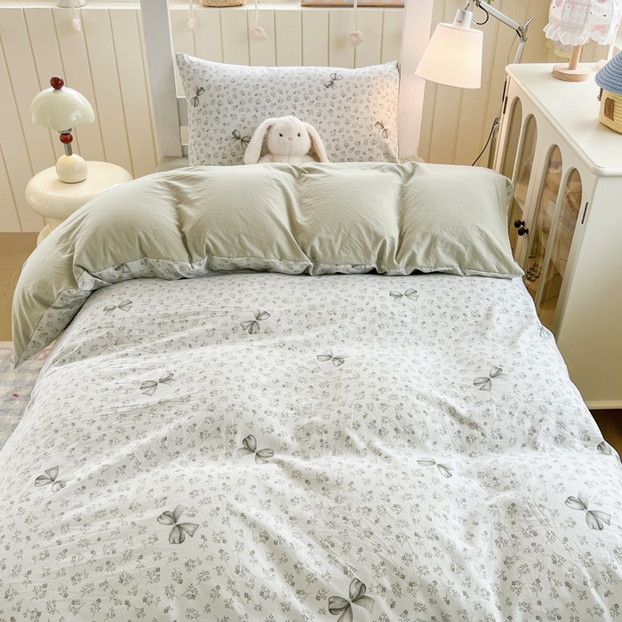 91家纺网 家纺一手货源 找家纺 简冠家纺 2026新款仿棉水洗棉学生三件套宿舍三件套多件套大礼包 山野绿