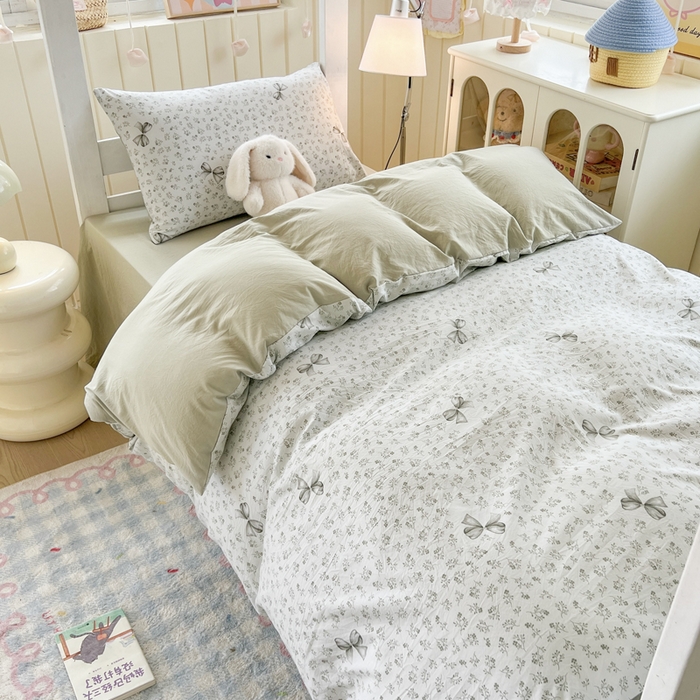 91家纺网 家纺一手货源 找家纺 简冠家纺 2026新款仿棉水洗棉学生三件套宿舍三件套多件套大礼包 山野绿