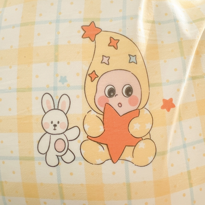 91家纺网 家纺一手货源 找家纺 简冠家纺 2026新款仿棉水洗棉学生三件套宿舍三件套多件套大礼包 小精灵黄