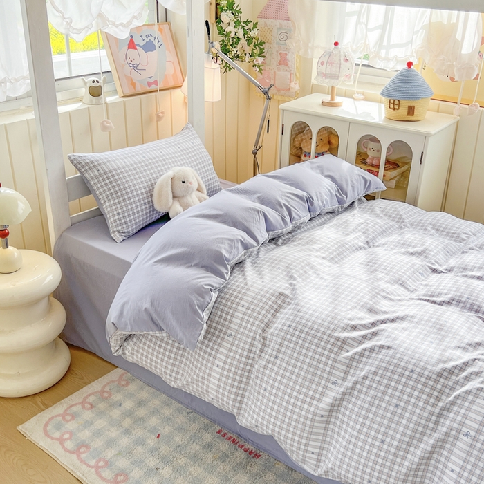 91家纺网 家纺一手货源 找家纺 简冠家纺 2026新款仿棉水洗棉学生三件套宿舍三件套多件套大礼包 心海