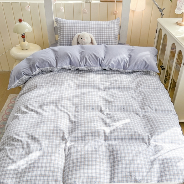 91家纺网 家纺一手货源 找家纺 简冠家纺 2026新款仿棉水洗棉学生三件套宿舍三件套多件套大礼包 心海