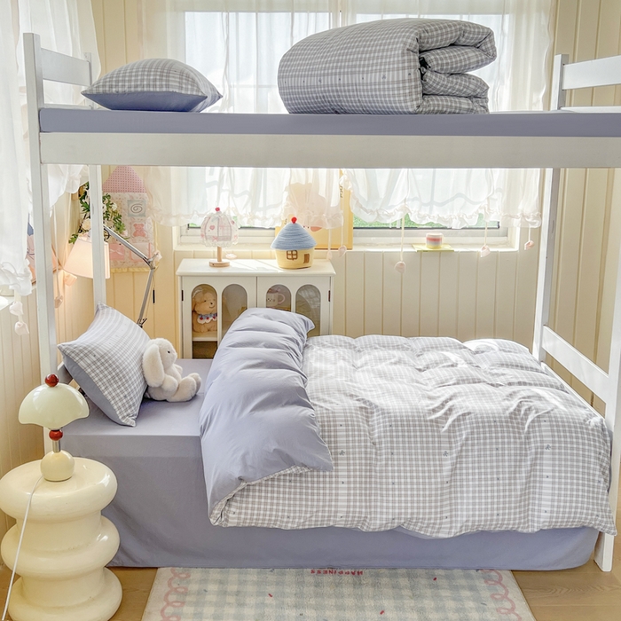 91家纺网 家纺一手货源 找家纺 简冠家纺 2026新款仿棉水洗棉学生三件套宿舍三件套多件套大礼包 心海