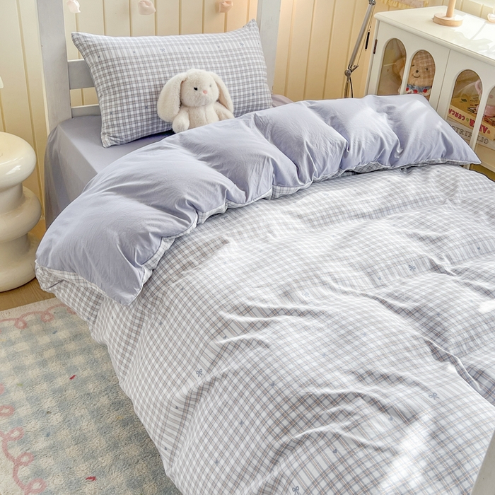 91家纺网 家纺一手货源 找家纺 简冠家纺 2026新款仿棉水洗棉学生三件套宿舍三件套多件套大礼包 心海