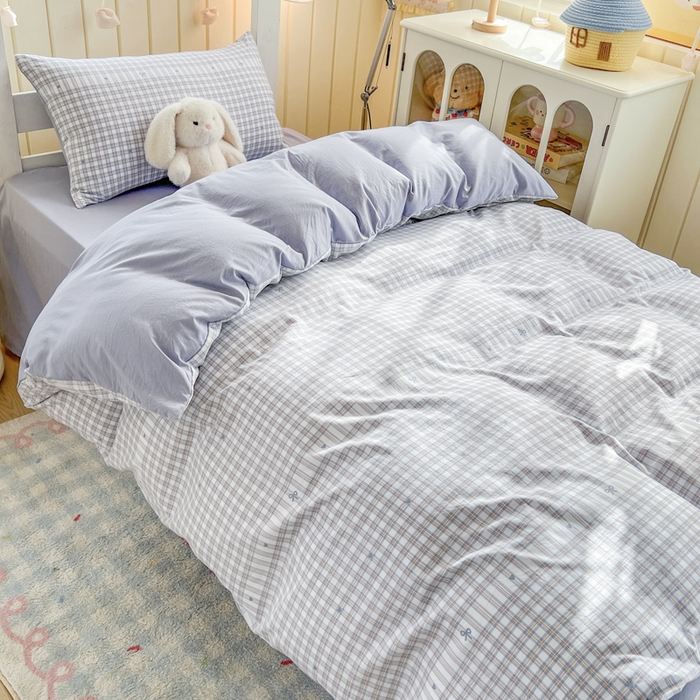 91家纺网 家纺一手货源 找家纺 简冠家纺 2026新款仿棉水洗棉学生三件套宿舍三件套多件套大礼包 心海