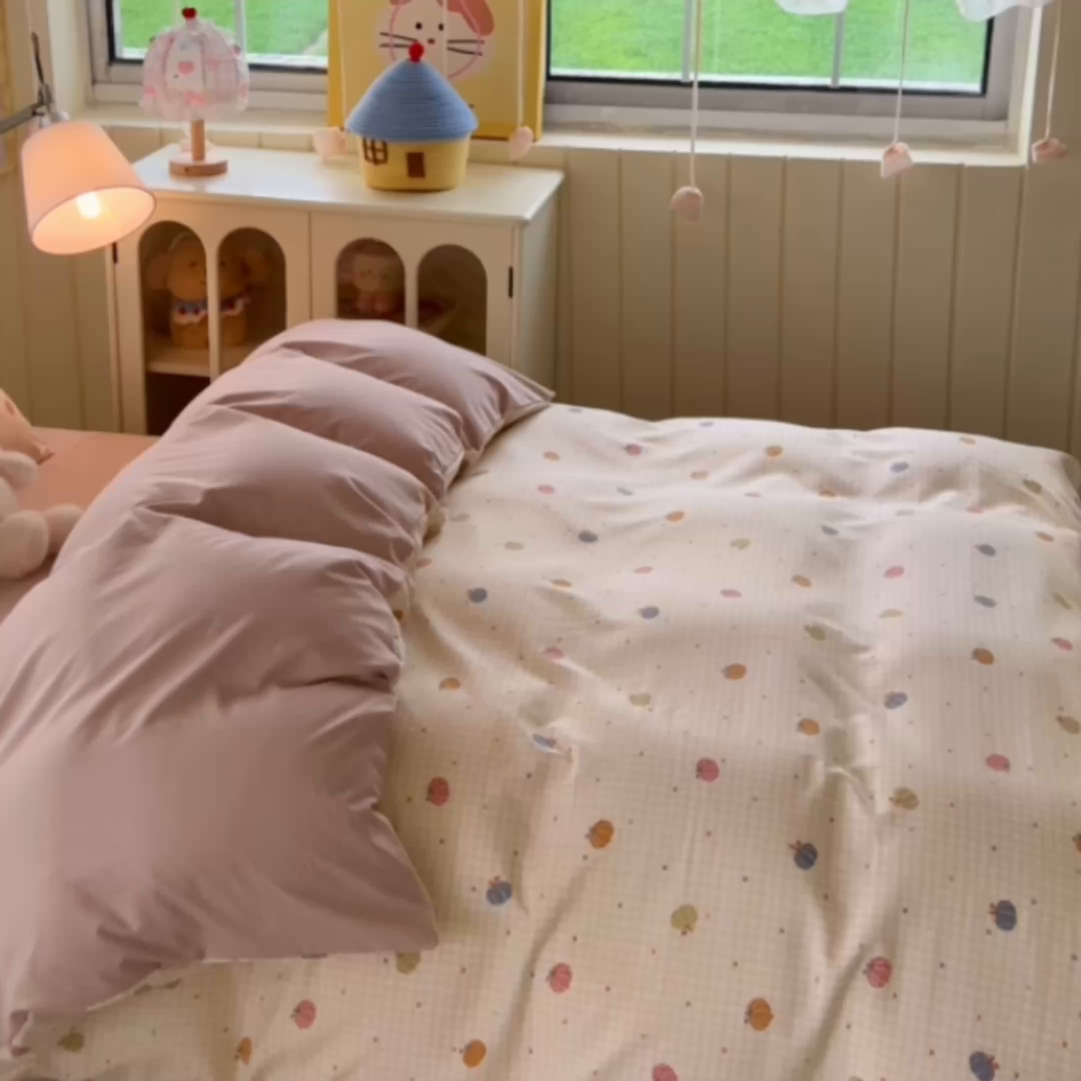 91家纺网 家纺一手货源 找家纺 简冠家纺 2026新款仿棉水洗棉学生三件套宿舍三件套多件套大礼包 迷彩南瓜