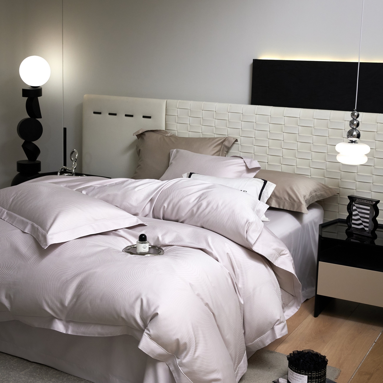 91家纺网 家纺一手货源 找家纺 （总）榻尚家居 2026新款埋绳提花系列全棉纯棉贡缎提花四件套