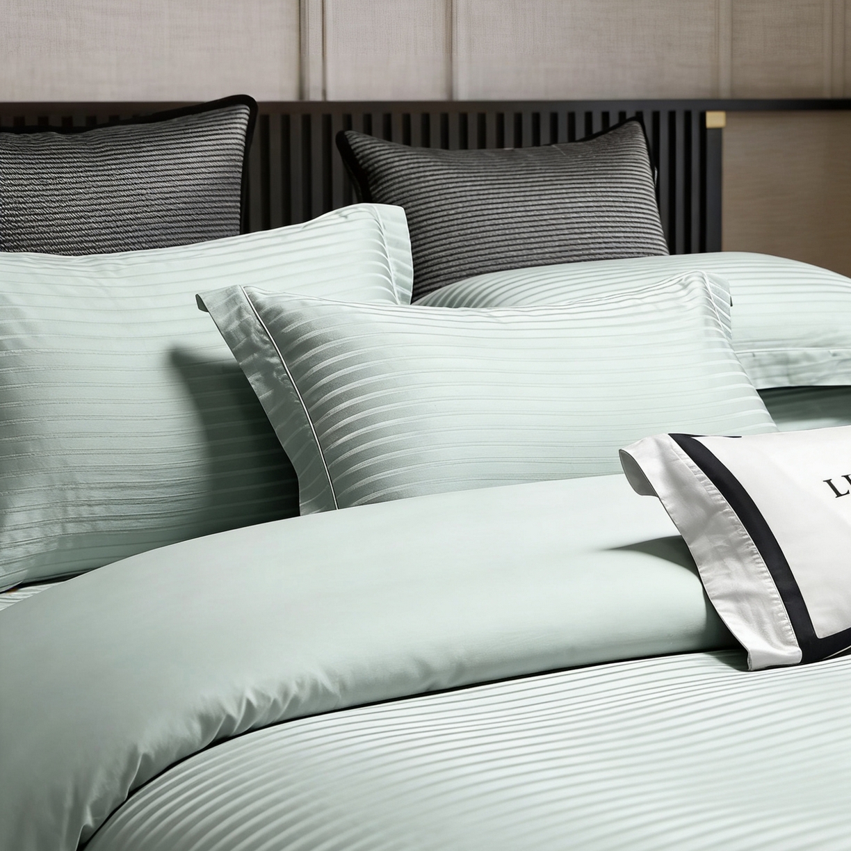 91家纺网 家纺一手货源 找家纺 榻尚家居 2026新款埋绳提花系列全棉纯棉贡缎提花四件套 素锦 尊蒂兰