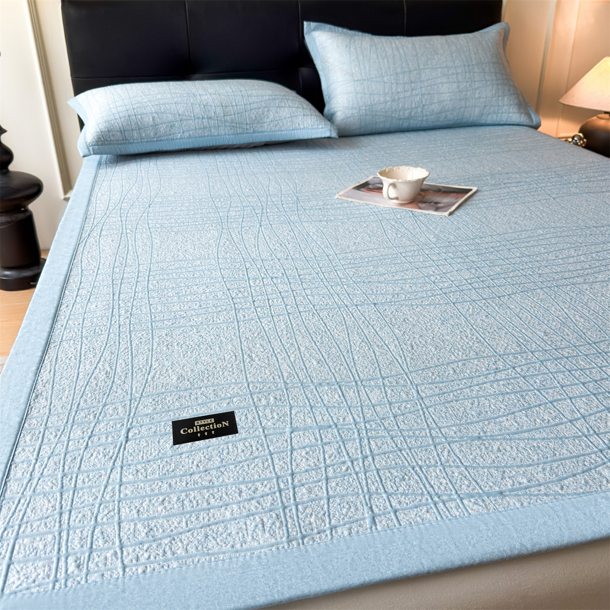 91家纺网 家纺一手货源 找家纺 （总）慕木家纺 2026新款简约复合三明治冰豆豆席子凉席罗马曲线(提供买家秀)-床席款