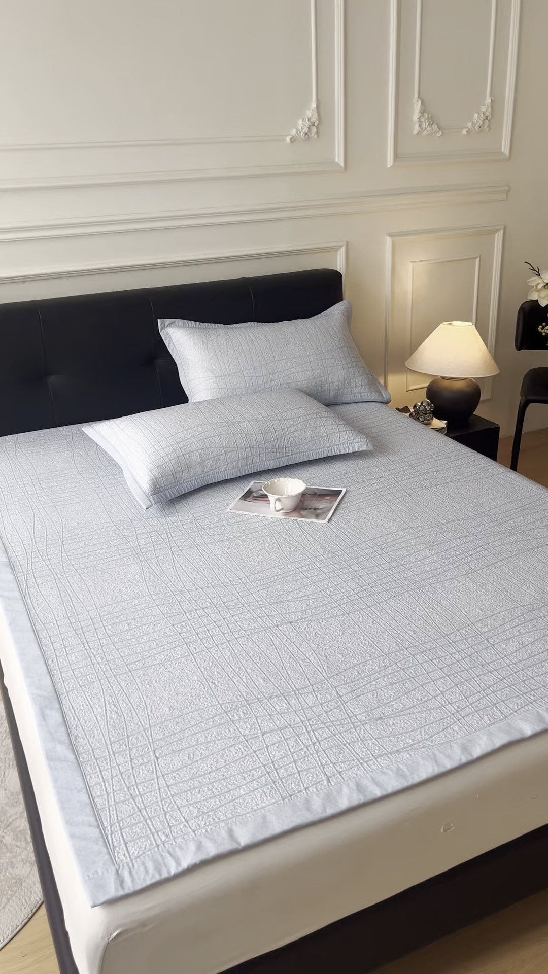 91家纺网 家纺一手货源 找家纺 （总）慕木家纺 2026新款简约复合三明治冰豆豆席子凉席罗马曲线(提供买家秀)-床席款