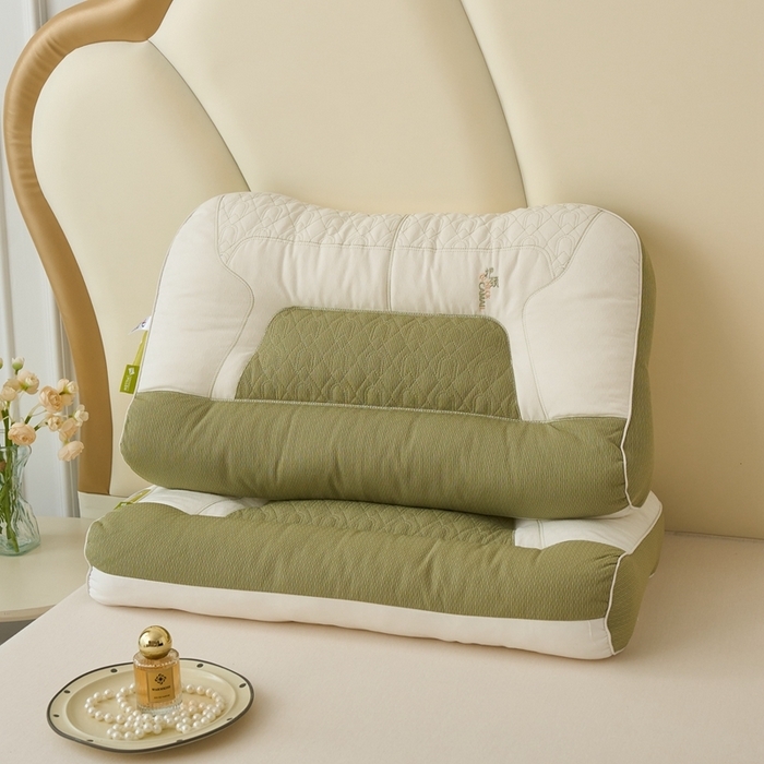 91家纺网 家纺一手货源 找家纺 梦叶草 2026新款枕就睡眠反弓牵引护颈枕助睡眠枕头 枕就睡眠反弓牵引枕-绿