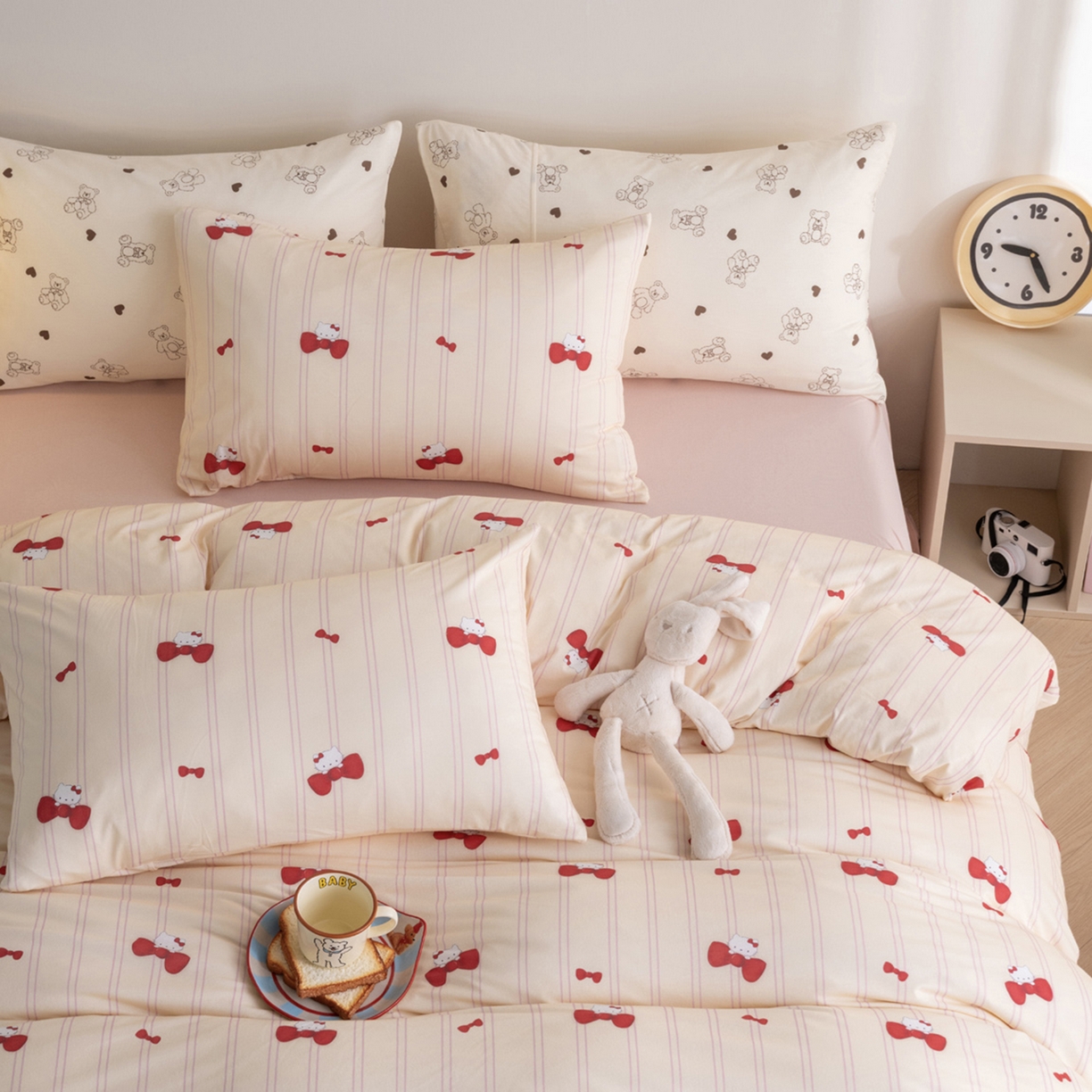 91家纺网 家纺一手货源 找家纺 （总）梦可莱家居 2026新款全棉纯棉针织棉印花可爱卡通系列四件套