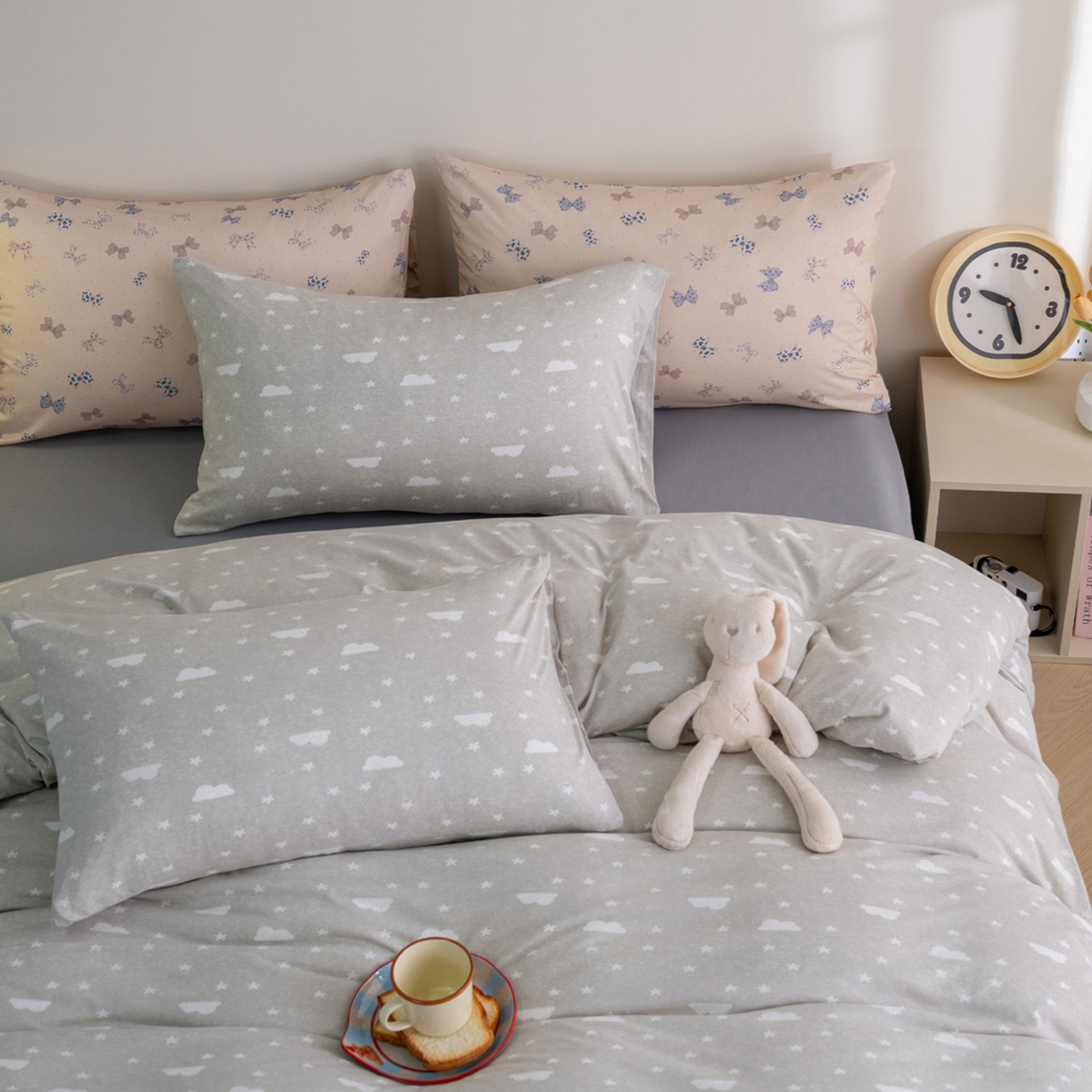 91家纺网 家纺一手货源 找家纺 （总）梦可莱家居 2026新款全棉纯棉针织棉印花可爱卡通系列四件套