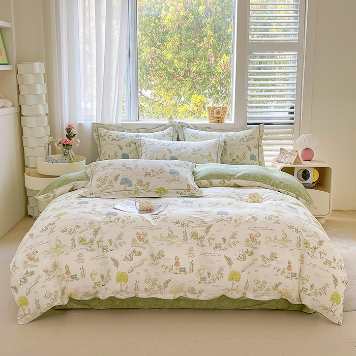 91家纺网 家纺一手货源 找家纺 （总）帛美家纺 2026新款全棉纯棉印花四件套