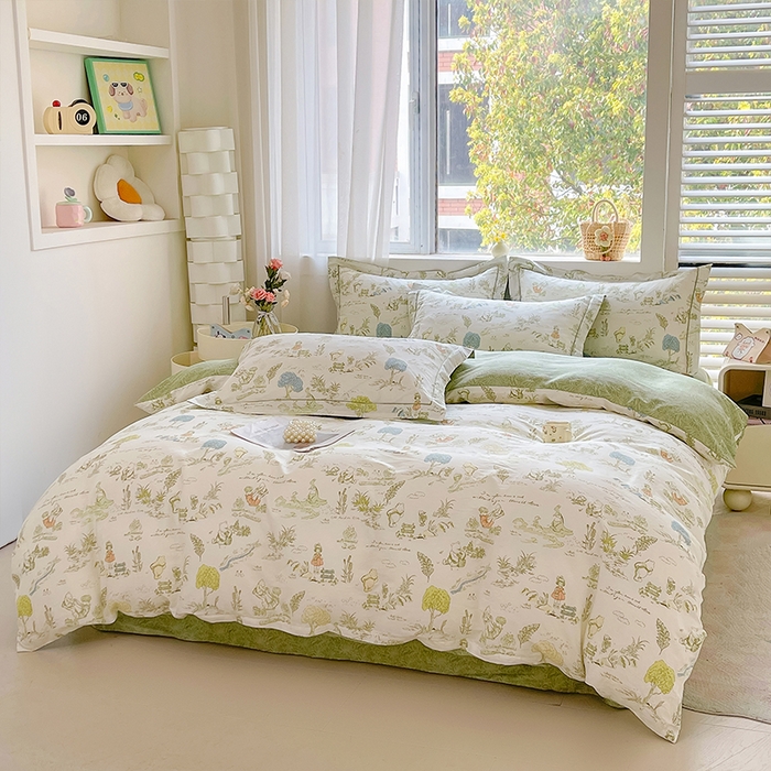 91家纺网 家纺一手货源 找家纺 （总）帛美家纺 2026新款全棉纯棉印花四件套